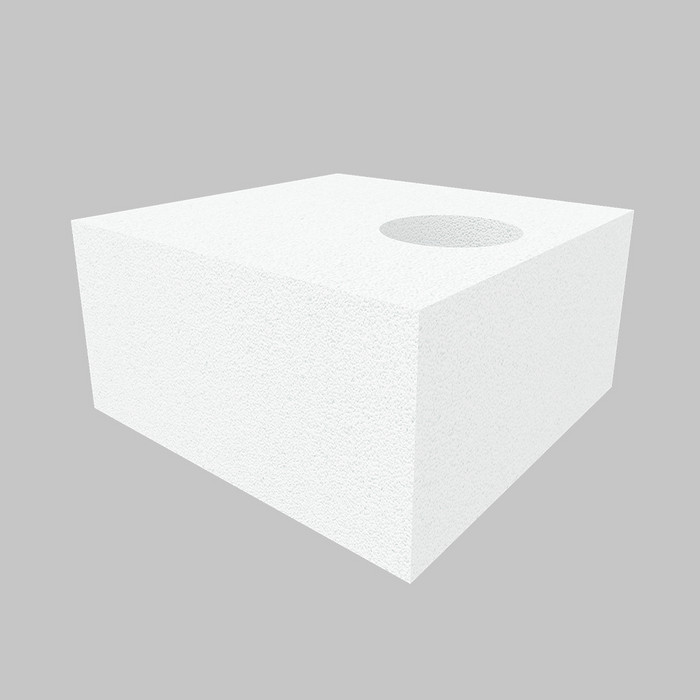 Газобетонный O-блок ISTKULT 375 мм 1Ø 160 мм